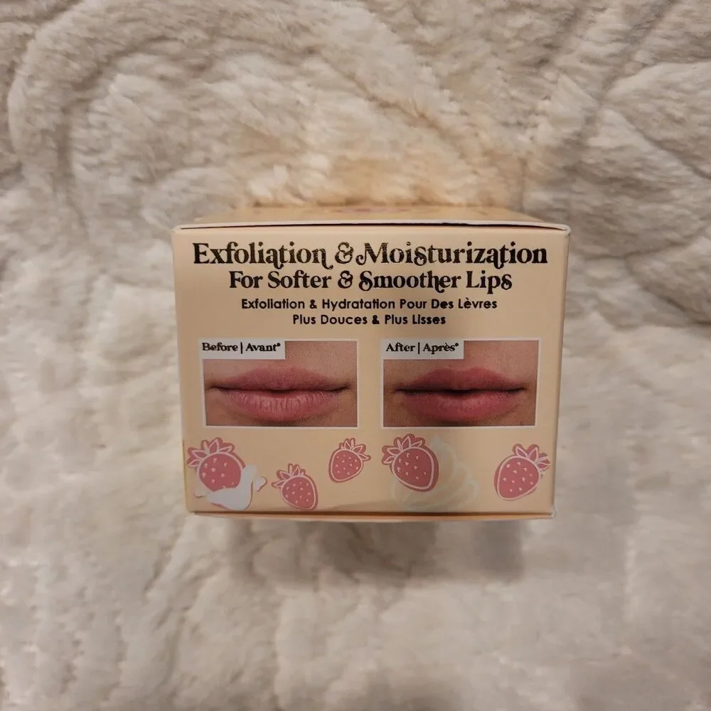 Grande Cosmetics GrandeBUFF Moisturizing Lip Scrub Strawberries Cream New Fresh